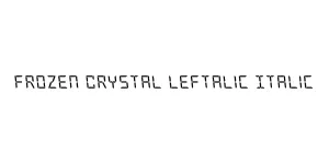 Frozen Crystal Leftalic Italic Font