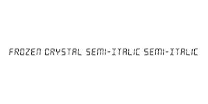 Frozen Crystal Semi-Italic Semi-Italic Font