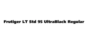 Frutiger LT Std 95 UltraBlack Regular Font
