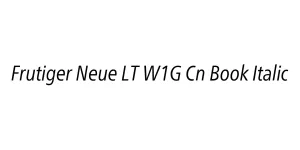 Frutiger Neue LT W1G Cn Book Italic Font