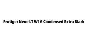 Frutiger Neue LT W1G Condensed Extra Black Font