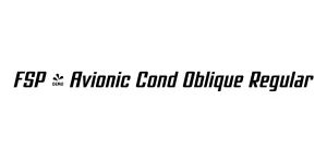 FSP - Avionic Cond Oblique Regular Font