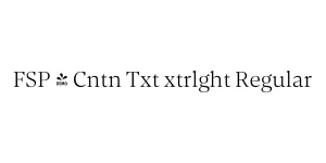 FSP - Cntn Txt xtrlght Regular Font