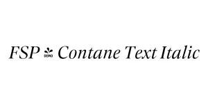 FSP - Contane Text Italic Font