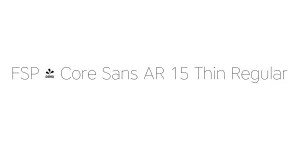 FSP - Core Sans AR 15 Thin Regular Font