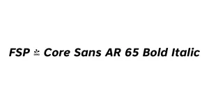 FSP - Core Sans AR 65 Bold Italic Font