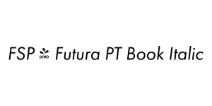 FSP - Futura PT Book Italic Font