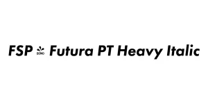 FSP - Futura PT Heavy Italic Font