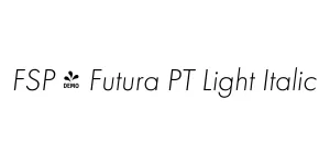 FSP - Futura PT Light Italic Font