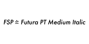FSP - Futura PT Medium Italic Font
