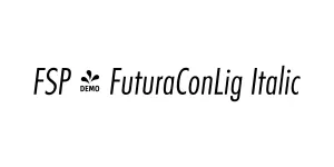 FSP - FuturaConLig Italic Font