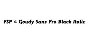 FSP - Goudy Sans Pro Black Italic Font