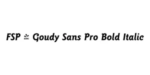 FSP - Goudy Sans Pro Bold Italic Font