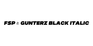 FSP - Gunterz Black Italic Font