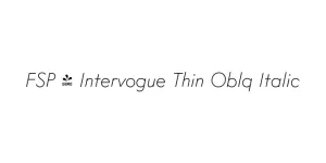 FSP - Intervogue Thin Oblq Italic Font