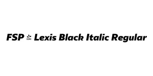 FSP - Lexis Black Italic Regular Font