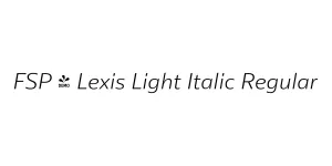 FSP - Lexis Light Italic Regular Font