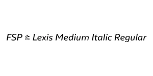 FSP - Lexis Medium Italic Regular Font