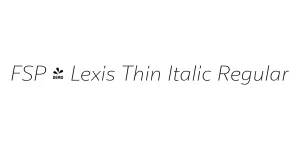FSP - Lexis Thin Italic Regular Font