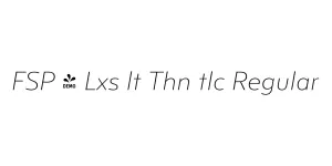 FSP - Lxs lt Thn tlc Regular Font