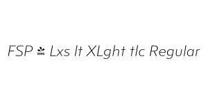 FSP - Lxs lt XLght tlc Regular Font