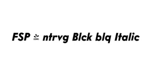 FSP - ntrvg Blck blq Italic Font
