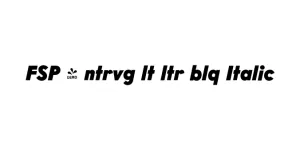 FSP - ntrvg lt ltr blq Italic Font