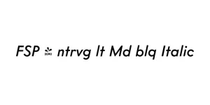 FSP - ntrvg lt Md blq Italic Font