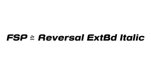 FSP - Reversal ExtBd Italic Font