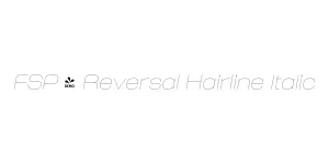 FSP - Reversal Hairline Italic Font