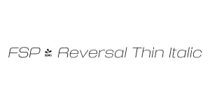 FSP - Reversal Thin Italic Font