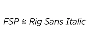 FSP - Rig Sans Italic Font
