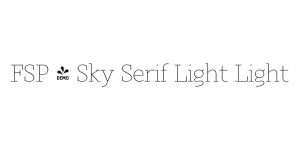FSP - Sky Serif Light Light Font