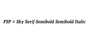 FSP - Sky Serif Semibold Semibold Italic Font