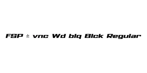 FSP - vnc Wd blq Blck Regular Font