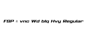 FSP - vnc Wd blq Hvy Regular Font