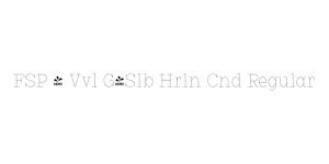 FSP - Vvl G-Slb Hrln Cnd Regular Font