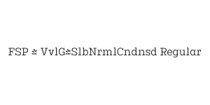 FSP - VvlG-SlbNrmlCndnsd Regular Font