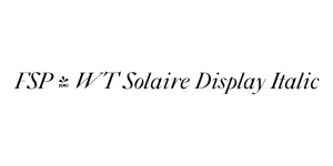 FSP - WT Solaire Display Italic Font