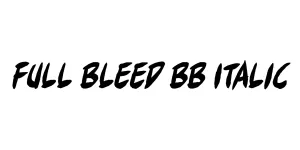 Full Bleed BB Italic Font