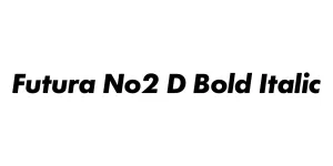 Futura No2 D Bold Italic Font