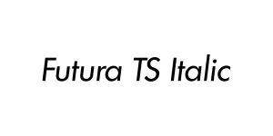Futura TS Italic Font