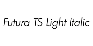 Futura TS Light Italic Font
