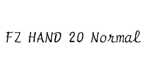 FZ HAND 20 Normal Font
