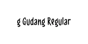 g Gudang Regular Font