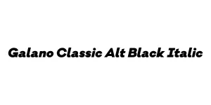 Galano Classic Alt Black Italic Font