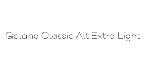 Galano Classic Alt Extra Light Font