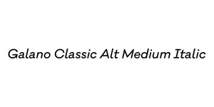 Galano Classic Alt Medium Italic Font