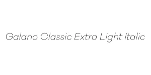 Galano Classic Extra Light Italic Font