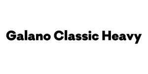 Galano Classic Heavy Font